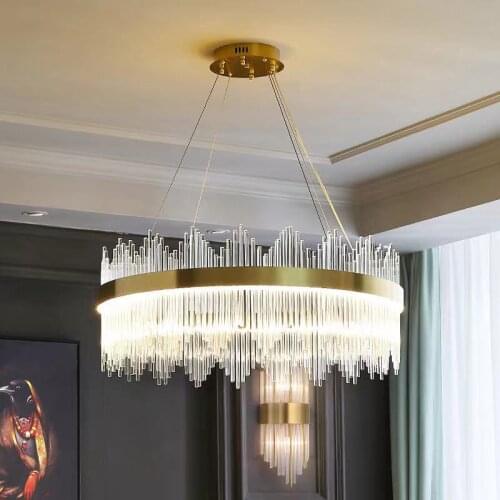 Nordic light luxury chandelier post modern minimalist crystal lamp living room lamp dining room chandelier bedroom lamp LED lamp