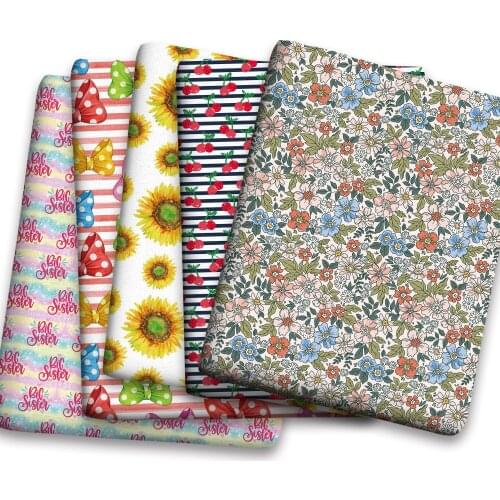 Spring Summer Cotton Super Dense Sewing Fabric Making Womens Wear Dress Children Clothing Home Clothes Cloth c01 0.5Meter