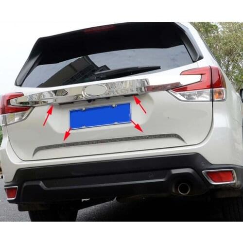 Car Outer Steel Door Rear Trunk Lid Side Cover Trims New For 2019-2021 Subaru Forester 2PCS