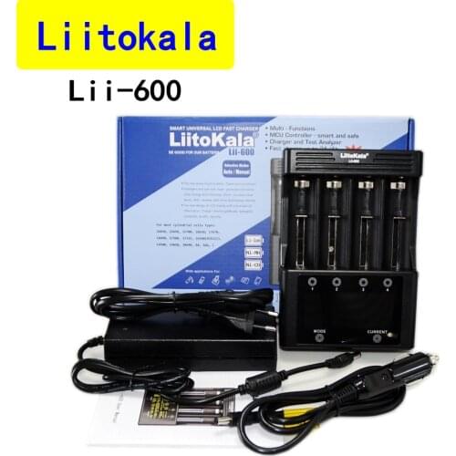LiitoKala lii-500 lii-500S lii-600 LCD 3.7V 1.2V 18650 26650 16340 14500 10440 18500 20700B 21700 Battery Charger with screen