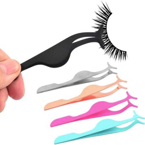 1PC Stainless Steel Eyelash Curler Extension Applicator Remover Clip Eyebrow Eye Lashes Tweezers Nipper Tool