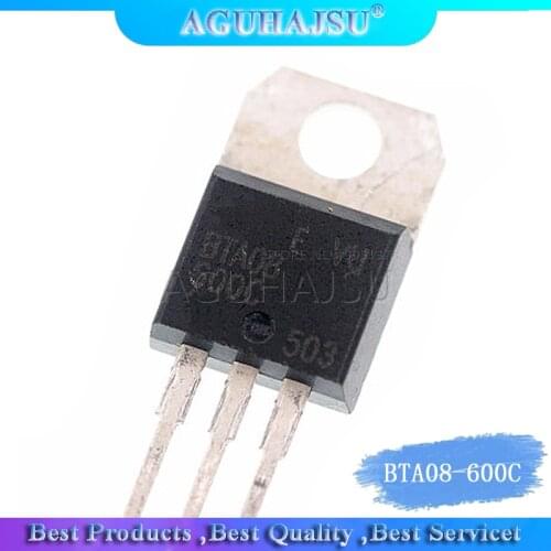 10PCS BTA08-600C TO-220 BTA08-600 TO-220 BTA08 08-600C new and original IC