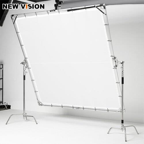 3.6x3.6m / 3x3m / 2.4x2.4m Butterfly Light Modifier Large Sun Scrim White Diffuser for Film Crew Large Advertisement Photography