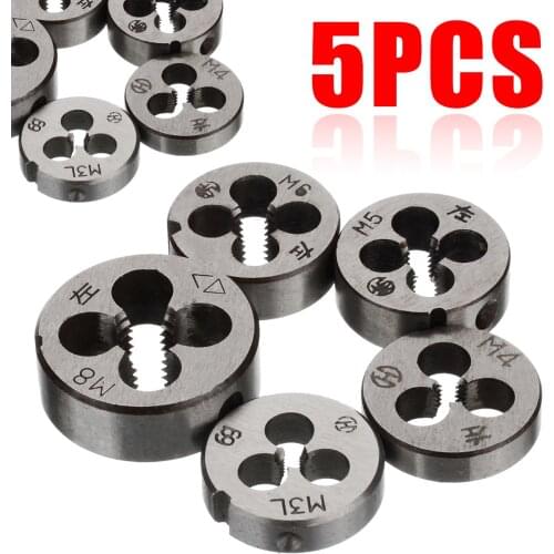 5Pcs/lot Metric Left Hand Die Threading Tools For Mold Machining M3 M4 M5 M6 M8 0.5 mm/0.7mm /0.8m/1.0mm/1.25 mm