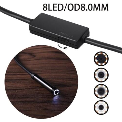 8 LED Adjustable Brightness Endoscope Portable Wireless Waterproof Endoscopes Inspection Camera For Android/iOS/Windows Systems