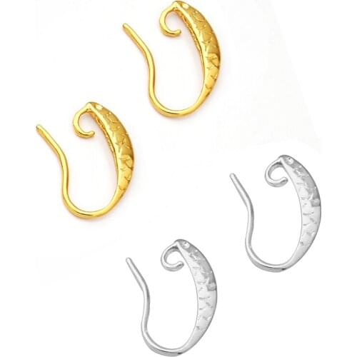9x16mm Ear Wires Hook Earrings with Loop Hanger Fish Style DIY Jewelry Findings Accessories Multi-color Plated Wholesale