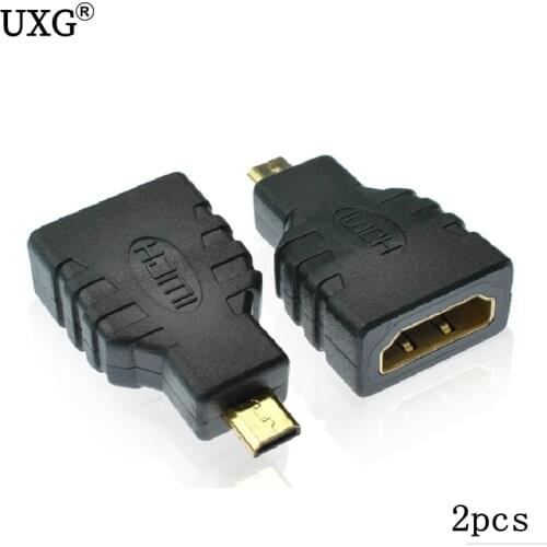 Micro D HD-Male To HD-FemaleHDMI-compatible Adapter Convertor 2pcs