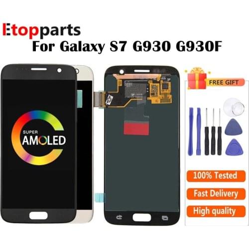 AMOLED For Samsung Galaxy S7 lcd G930 G930F G9300 LCD Screen + Touch Digitizer Glass Panel Assembly Free Shipping