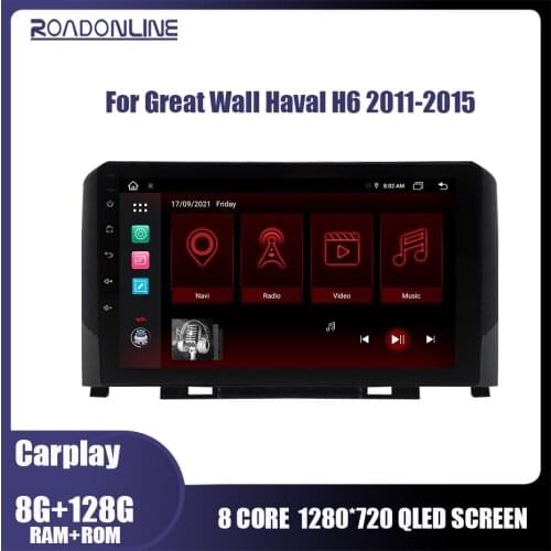 Roadonline For Great Wall Haval H6 2011-2015 Car Navigation Auto Radio Stereo Receiver Android 10 8 Core 6G128G
