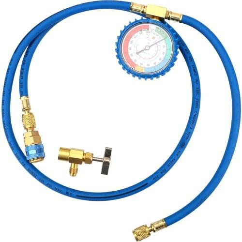Car Air Conditioning Refrigerant Recharge Hose Pressure Gauge Car Accessories Measuring Kit Reparing Tools R134A