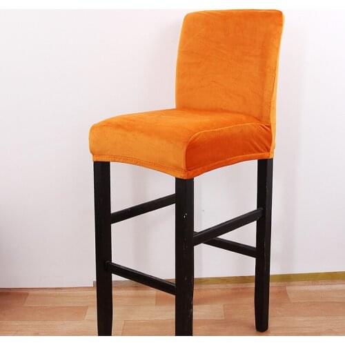 2Pcs Velvet Fabric Dining Chair Cover Stretch Spandex Washable Elastic Seat Covers Slipcovers for Banquet Hotel Office Kitchen