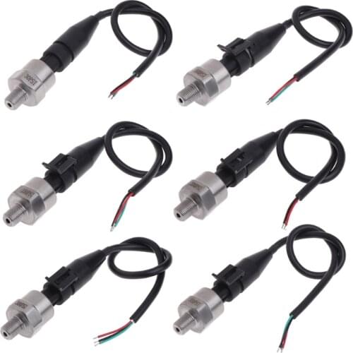 DC 5V 1/8NPT Pressure Transducer Transmitter Sensor Stainless Steel Oil Air Water 30/100/150/200/300/500 psi Dropship