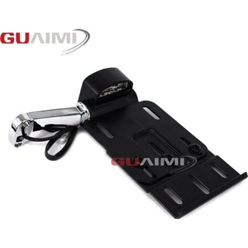 For Harley Sportster XL883 XL883C Low XL883L XL883R XL883N Iron 883 XL50 XL1200 2004-2016 Collapsible LED License Plate Bracket