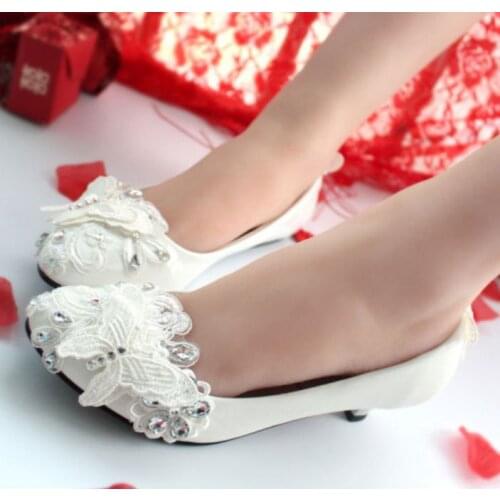 Elegant beautiful handmade lace crystal wedding shoes bride butterfly silver stones decoration bridal bridesmaid shoe promotion