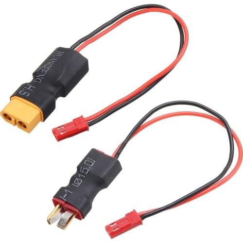 EUHOBBY 150mm 22AWG XT60/T Deans Plug to JST Plug Connector Adapter Charging Cable for RC Model Toy Battery w/ XT60/T Deans Plug