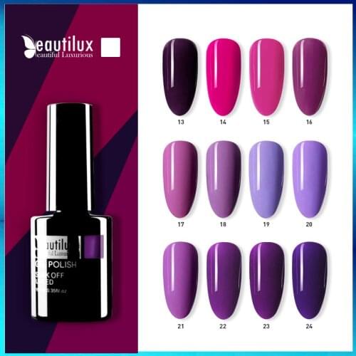 Beautilux 1pc UV LED Purple Violet Gel Nail Polish Soak Off Nail Art Design Nails Gel Polish Esmalt 10ml