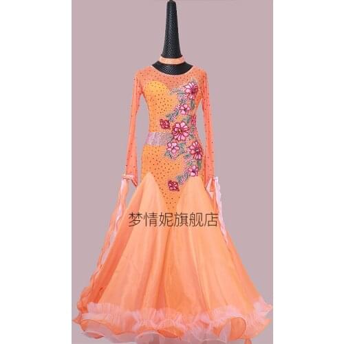 Customize New ballroom dance dress standard ballroom waltz dresses ballroom dance competition dresses custom made MD1128
