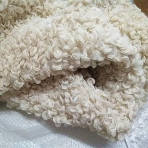 Faux Sheep Curly Faux Wool Fur Fabric Warm Clothing Lining DIY Coat Doll Bag Hat Cloak Cape