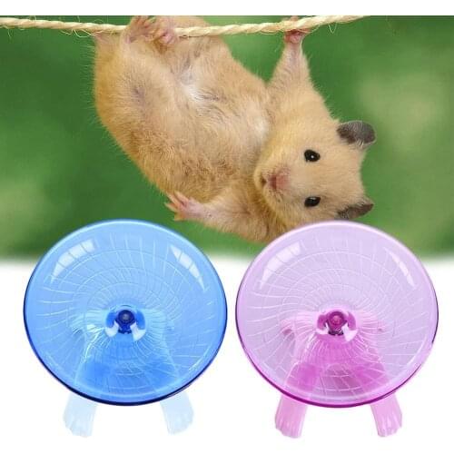 Hamster Flying Saucer Silent Running Exercise Wheel for Gerbil Rat Mouse Hedgehog Small Animals