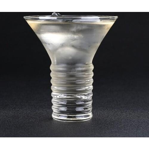 200ml Creative Cold Drink Cup Cocktail Glass Whiskey Cup Spiral Martini Cup Wine Glass Juice Cup Beer Cup Bar Restaurant Family