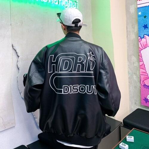Li Fen Wen Na Men's Faux Leather Jackets