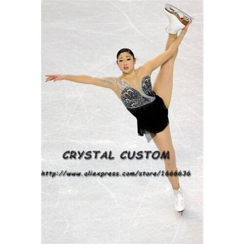 Hot Selling Ice Skating Dresses For Girls Spandex Graceful New Brand Figure Skating Competition Dress Customized DR2653