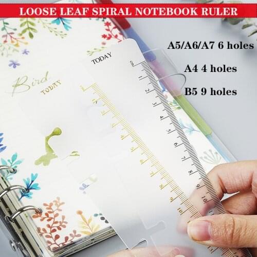 Ruler A4 B5 A5 A6 A7 gold PP Matt Frosted Planner Agenda Dokibook for 6 Holes Loose Leaf Spiral Notebook Organizer