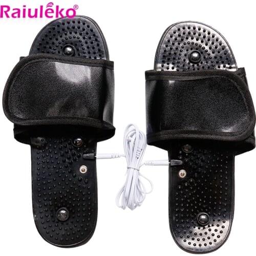 Massager Slippers Electric Tens Therapy Massager Machine Pulse Stimulator EMS Adjustable Physiotherapy Magnet Foot Pain Relief
