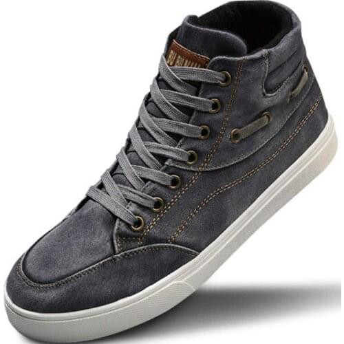Fashion Sneakers Men Denim Shoes Cool Street Canvas Shoes Mens Casual Shoes Man Brand Sneakers Zapatillas Hombre R1-48
