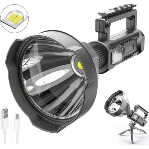 Powerful LED Searchlight outdoor New P70 Strong Light LED Flashlight long-range Waterproof Rechargeable Portable Lamp