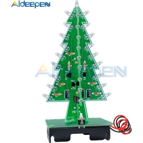 7 Seven Colors LED Flash Christmas Tree Parts Kit Diy LED 3D Christmas Tree Circuit Board Module Electronic Suite Holiday Decor