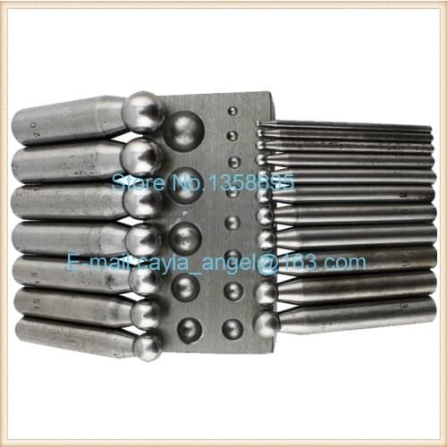 Jewellers tool Steel Dapping Doming Punch Set Jewelry Making Tools Make Ring Tool, Doming Punch and Dapping Block Kit