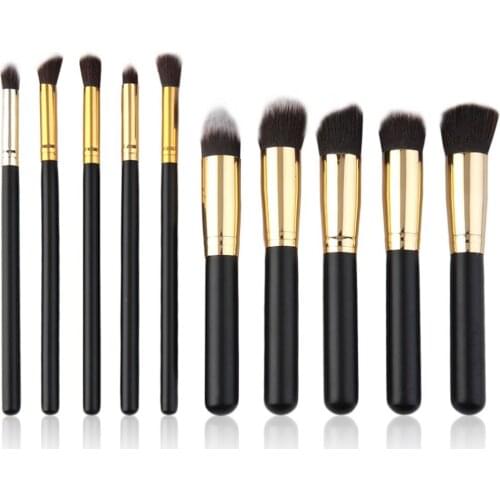 10pcs New Makeup Brushes Set Eye Shadow Foundation Powder Eyeliner Eyelash Lip Make Up Brush Cosmetic Beauty Brush Tool Kit Hot