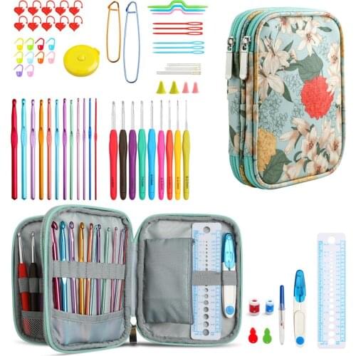 New Crochet Hook Set Knitting Needles Set Crochet Hooks Needles Bamboo Crochet Hook Knitting Needles DIY Sewing Accessories