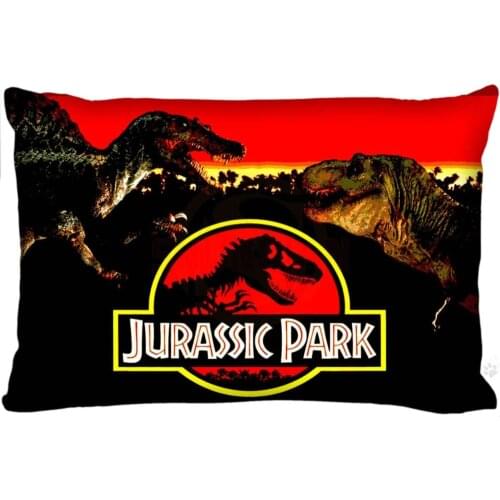 New Custom Jurassic Park Pillowcase Zippered Rectangle Pillow Cover Cases Size 45X35cm,40x60cm,45X75cm,50X75cm(Two sides)