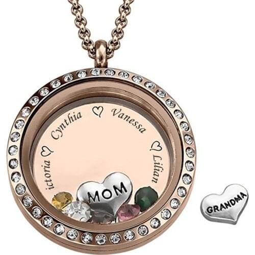 Personalized Name Necklace Birthstone Family Tree Custom Name Pendant Necklace Women Jewelry for Family Mothers Day gift Bijoux