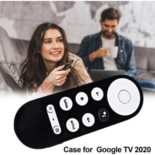 Anti-fail Silicone Case Protective Skin Cover for Google Chromecast 2020 Remote Control Protective Cover with Lanyard