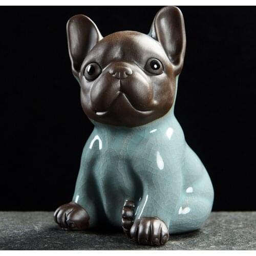 Luxury Animal Figurines Cartoons Craft Cute Vintage Figurines Ceramics Dog Office Decoracao Para Sala Desk Accessories DM50GT
