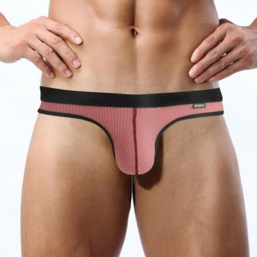 Ice Silk Sexy Underwear Men Briefs Breathable Panties G-string Bulge Pouch Men Bikini Briefs Thongs Hombre Calzoncillos