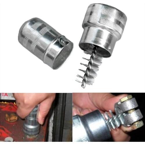 Auto Car Wash Cleaning Battery Brush Wire Post Cable Terminal Dirt Cleaner Car Battery Clip Brush Cleaning Tool Wire Brush