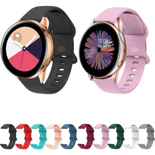 20mm Srap For Samsung Galaxy Watch Active 2 40 44mm 3 41mm 45MM Sport Silicone Smart Wristbands For Huawei watch GT 2 42mm 46mm