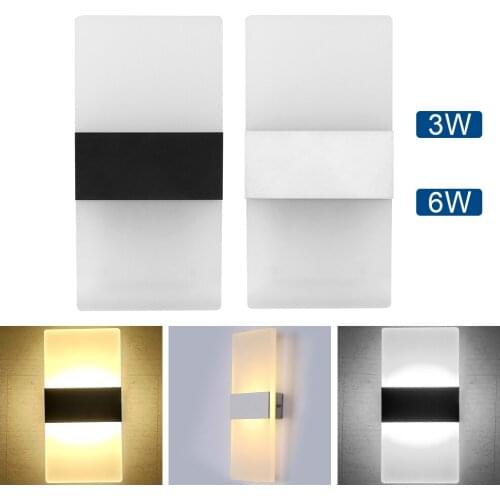 LED Wall Light 220V 110V Bedroom Bedside Light 3W/6W/12W Living Room Balcony Aisle Wall Lamp Modern Corridor Wall Sconce Lamp