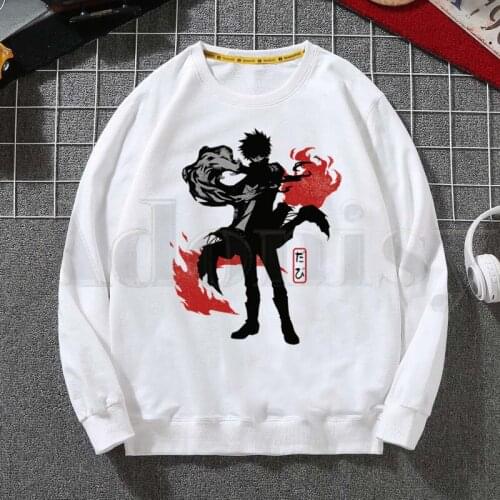 My Hero Academia Dabi Boku No Hero Academia Anime Hoodies Sweatshirt Print Trend Mens Clothes Hip-Hop Male Crewneck Hoodies Men
