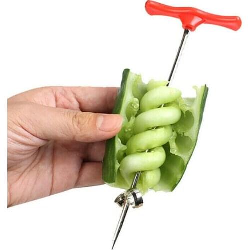 Creative Vegetables Fruit Spiral Knife Potato Carrot Cucumber Salad Chopper Manual Screw Slicer Cutter Spiralizer Kitchen Tools