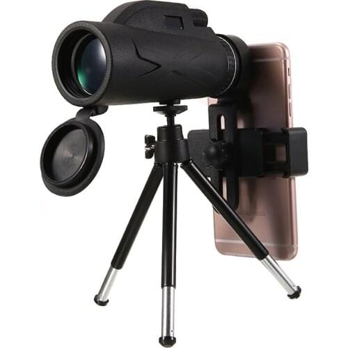 Universal Telescope 80X100 Zoom HD Lens Prism Hiking Monocular Telescope Phone Clip Tripod Night Monocular Zoom