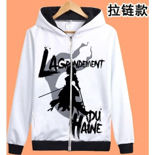 New fate grand order hoodie Anime saber zipper Hooded Jacket Coat