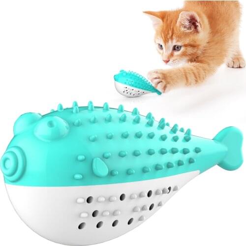 Soft Silicone Mini Fish Cat Toy Catnip Pet Toy Clean Teeth Toothbrush Chew Cats Toys Cats Puzzle Training Toy Pet Dog Supplies