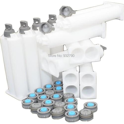 10pcs 1:1 50Ml Epoxy Paste Cartridge Epoxy Glue Cartridge Tube Mixer Cartridges for Filling Epoxy Resin AB Glue Acrylic Adhesive