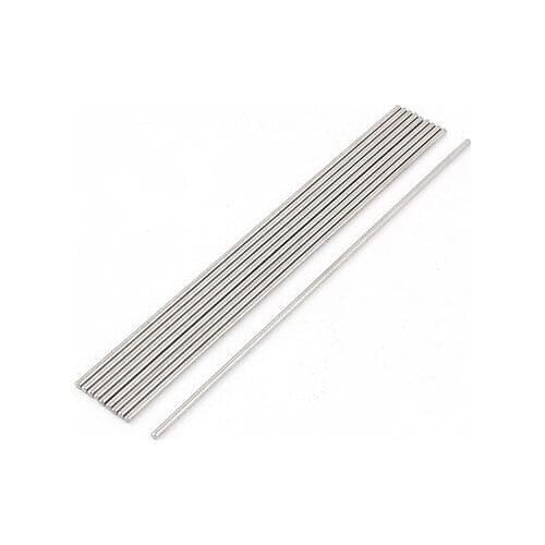 10 Pcs RC Airplane Model Part Stainless Steel Round Rods Axles Bars 3mm x 200mm
