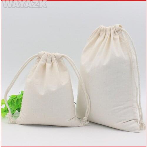 100pcs/lot) size 12x15cm(4.8x6") personalized cotton drawstring promotional gift bag with logo printed